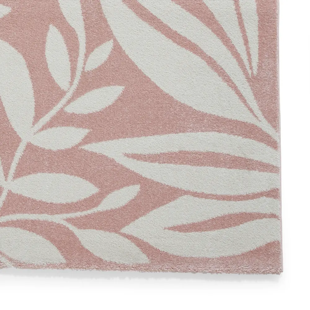 Catherine Lansfield Sorral Leaves Botanical Rose Rug - Image 5