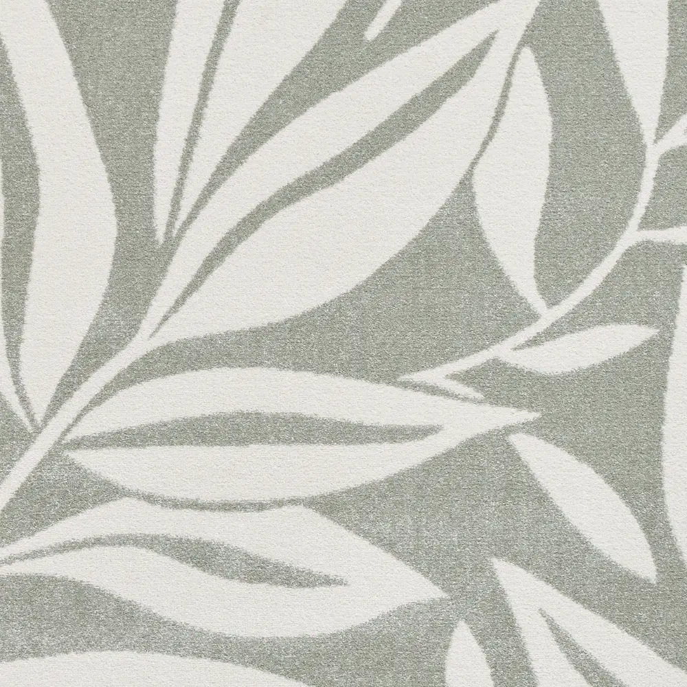 Catherine Lansfield Sorral Leaves Botanical Sage Green Rug - Image 6