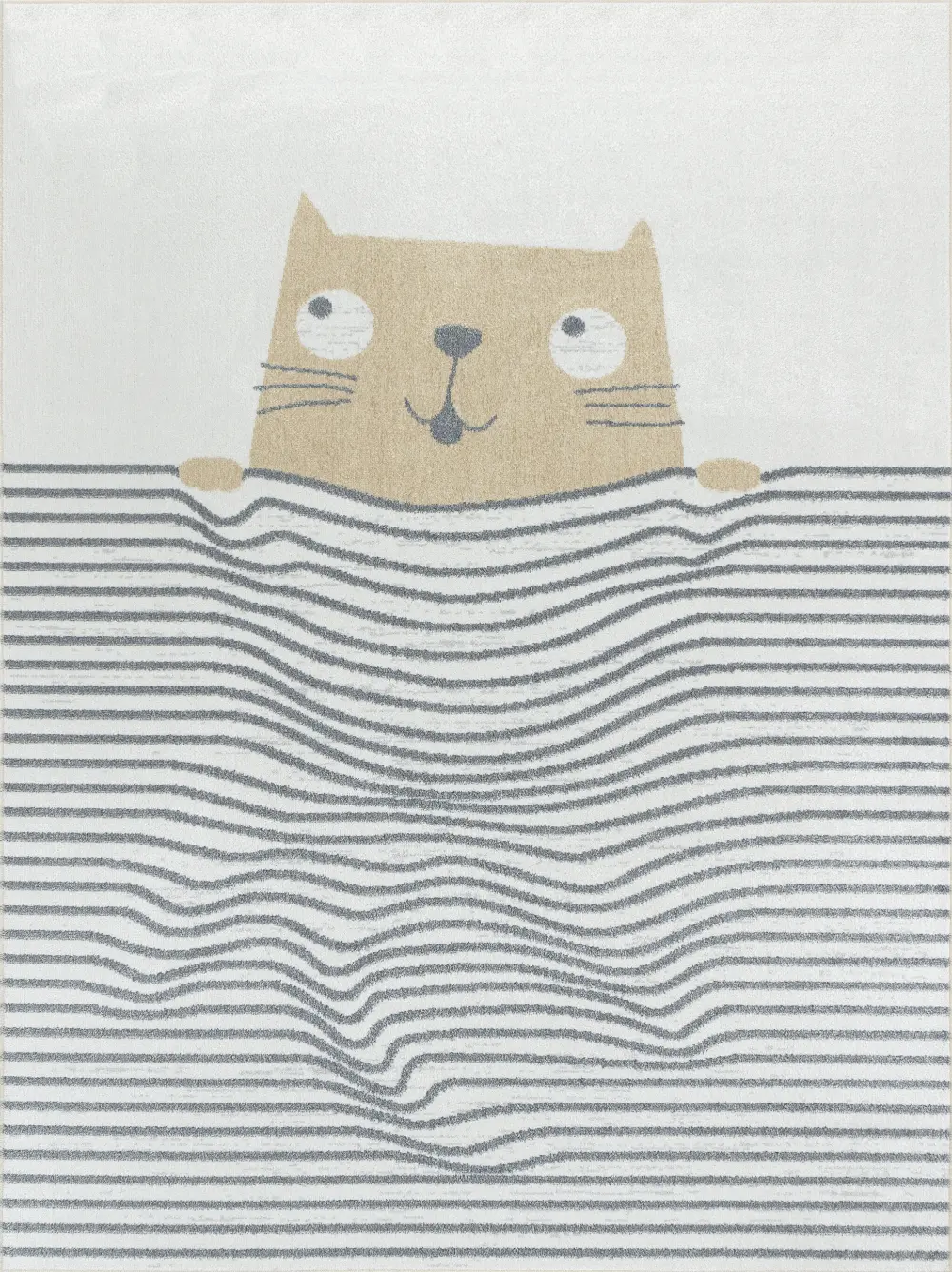 Catnap Kids Machine Washable Brown/Beige Bedroom Rug - Image 2