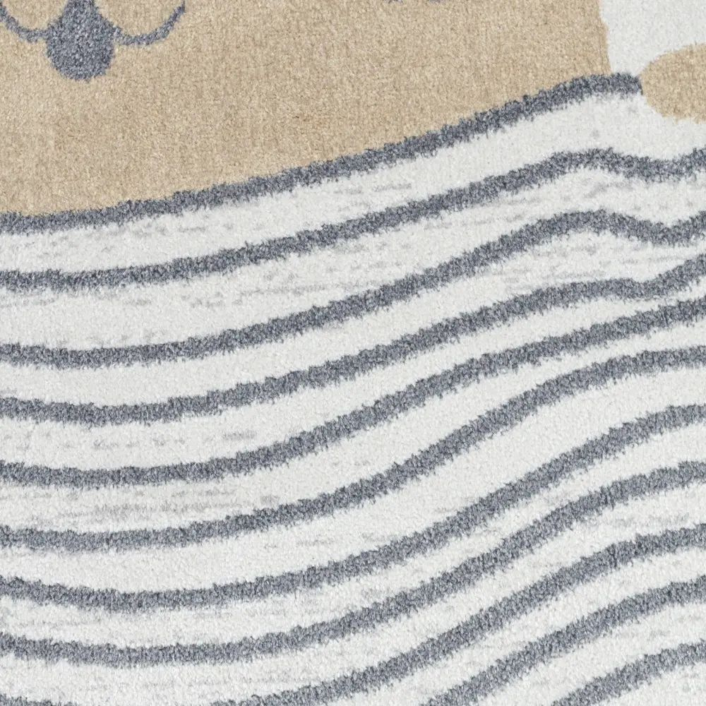 Catnap Kids Machine Washable Brown/Beige Bedroom Rug - Image 5