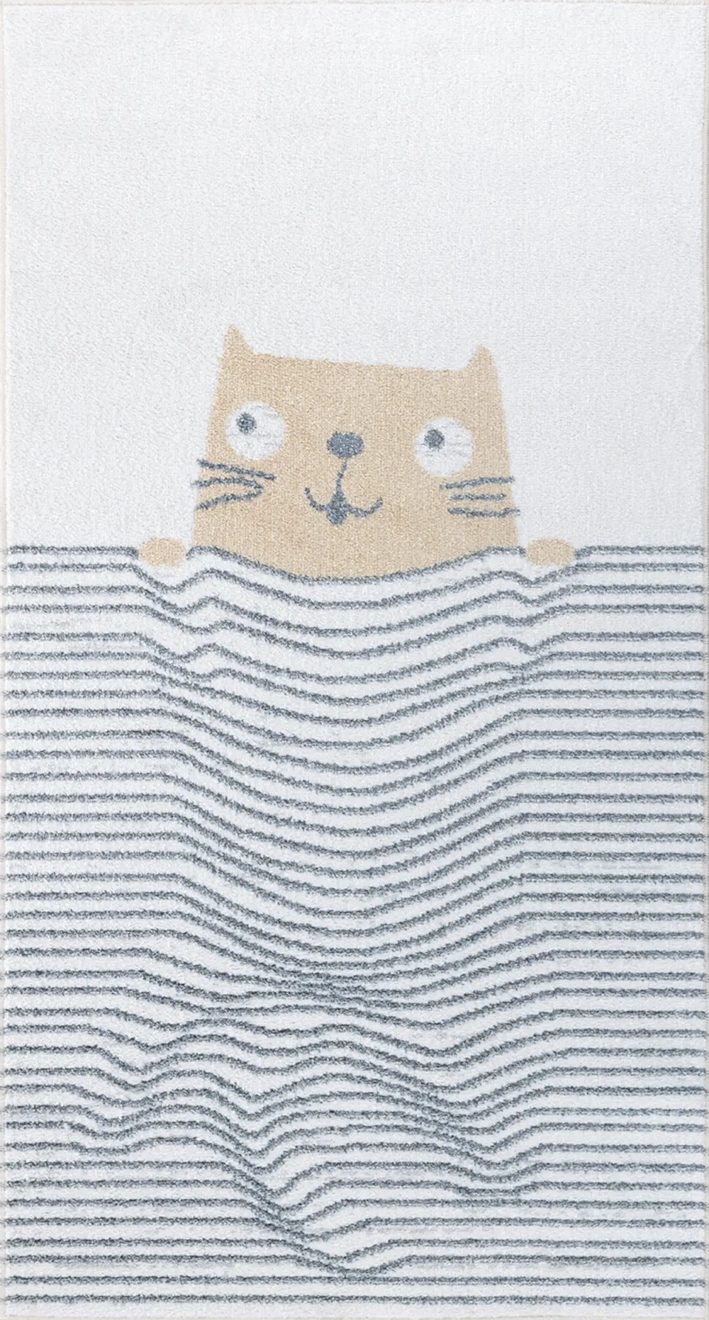 Catnap Kids Machine Washable Brown/Beige Bedroom Rug - Image 7