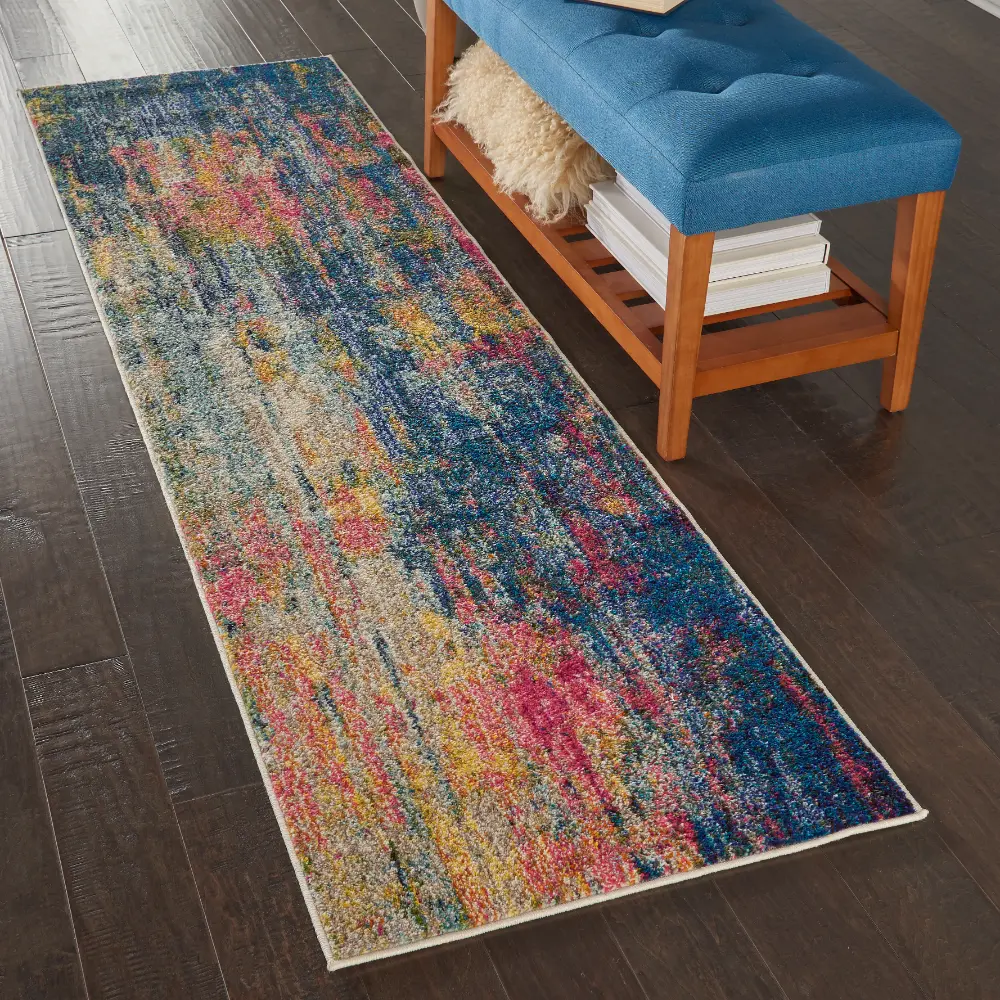 Celestial CES09 Blue Yellow Rug - Image 13