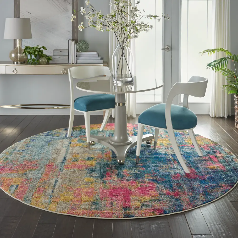 Celestial CES09 Blue Yellow Rug - Image 17