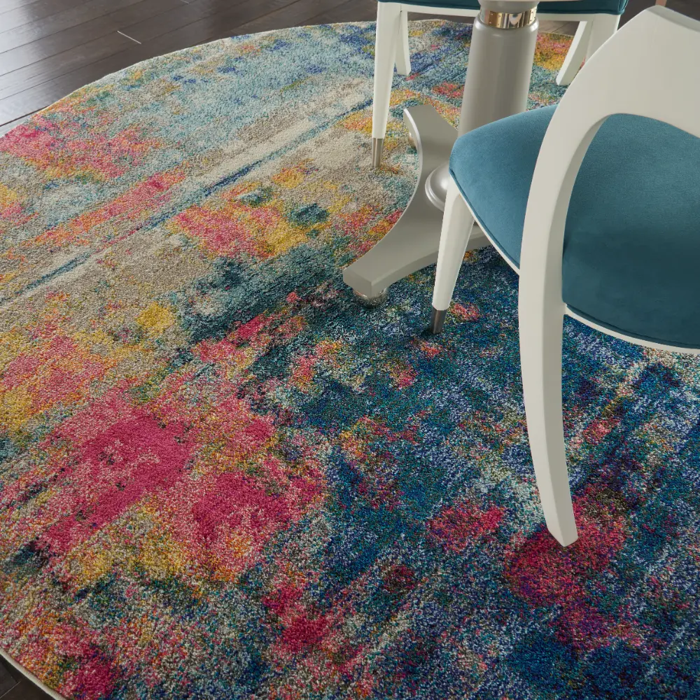 Celestial CES09 Blue Yellow Rug - Image 18