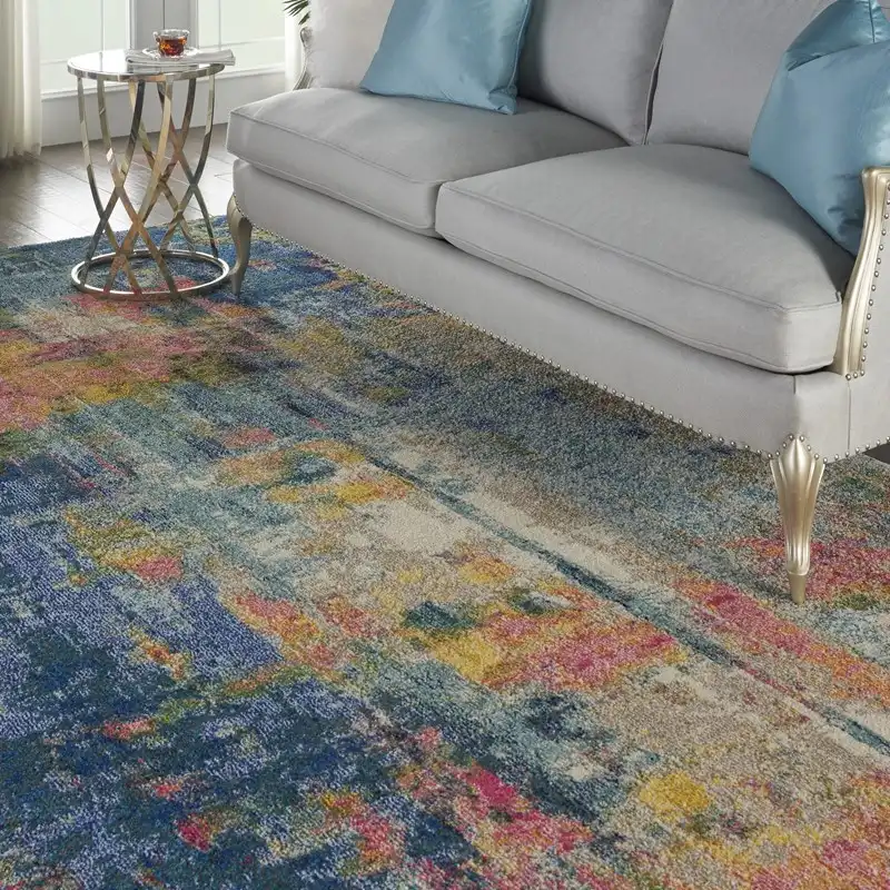 Celestial CES09 Blue Yellow Rug - Image 7