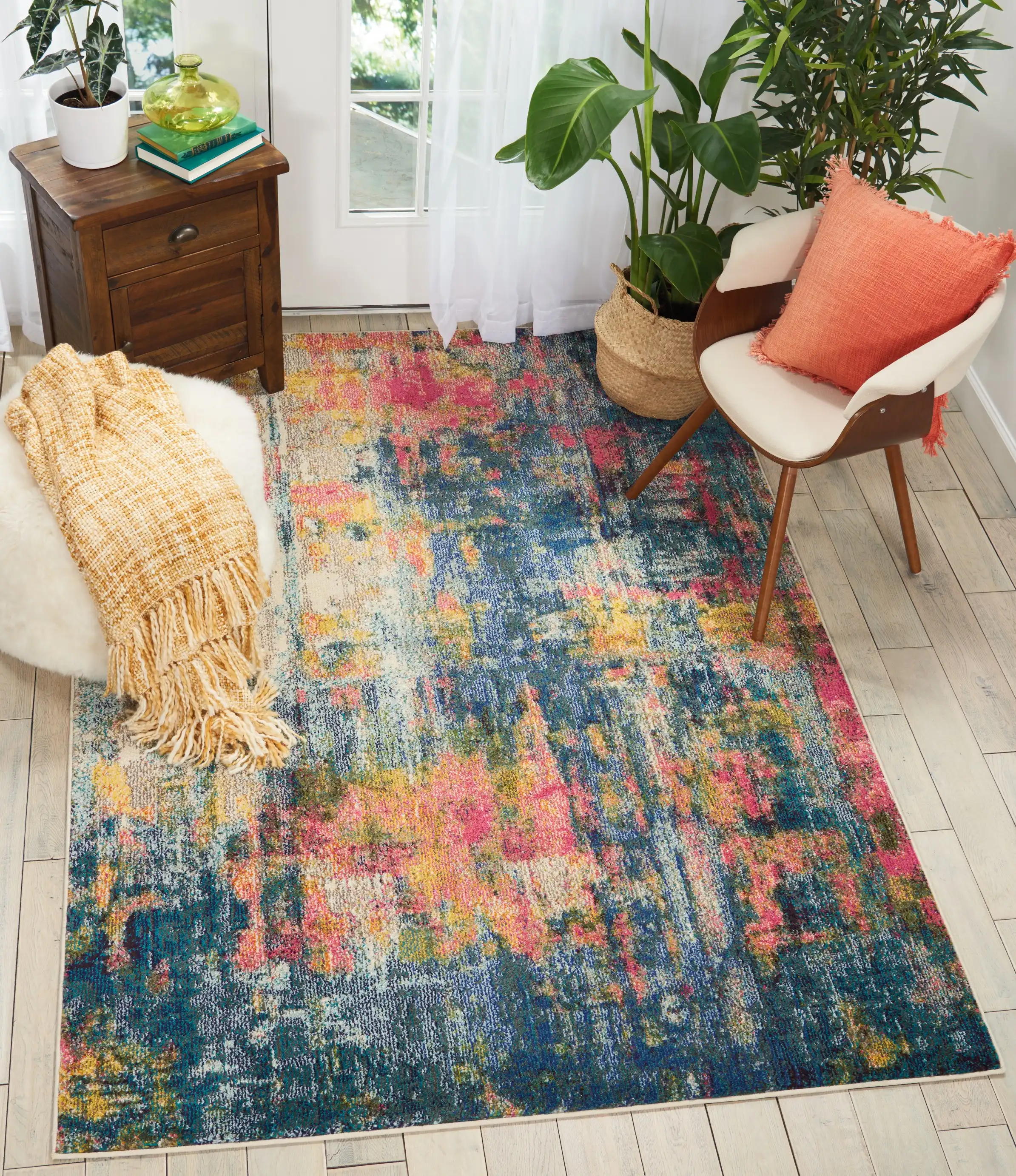 Celestial CES09 Blue Yellow Rug - Image 8