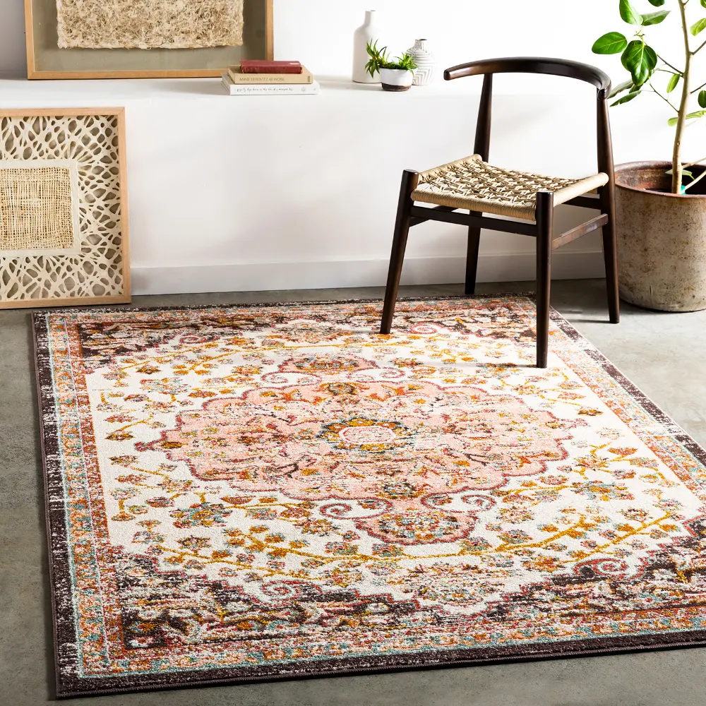 Celia Vintage Oriental Boho Brick Rug - Image 9