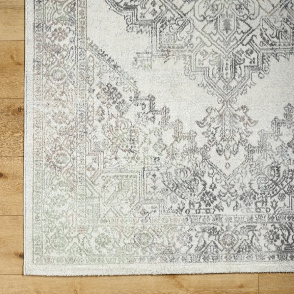 Ceren Vintage Oriental Boho Light Brown/Medium Grey Rug - Image 3