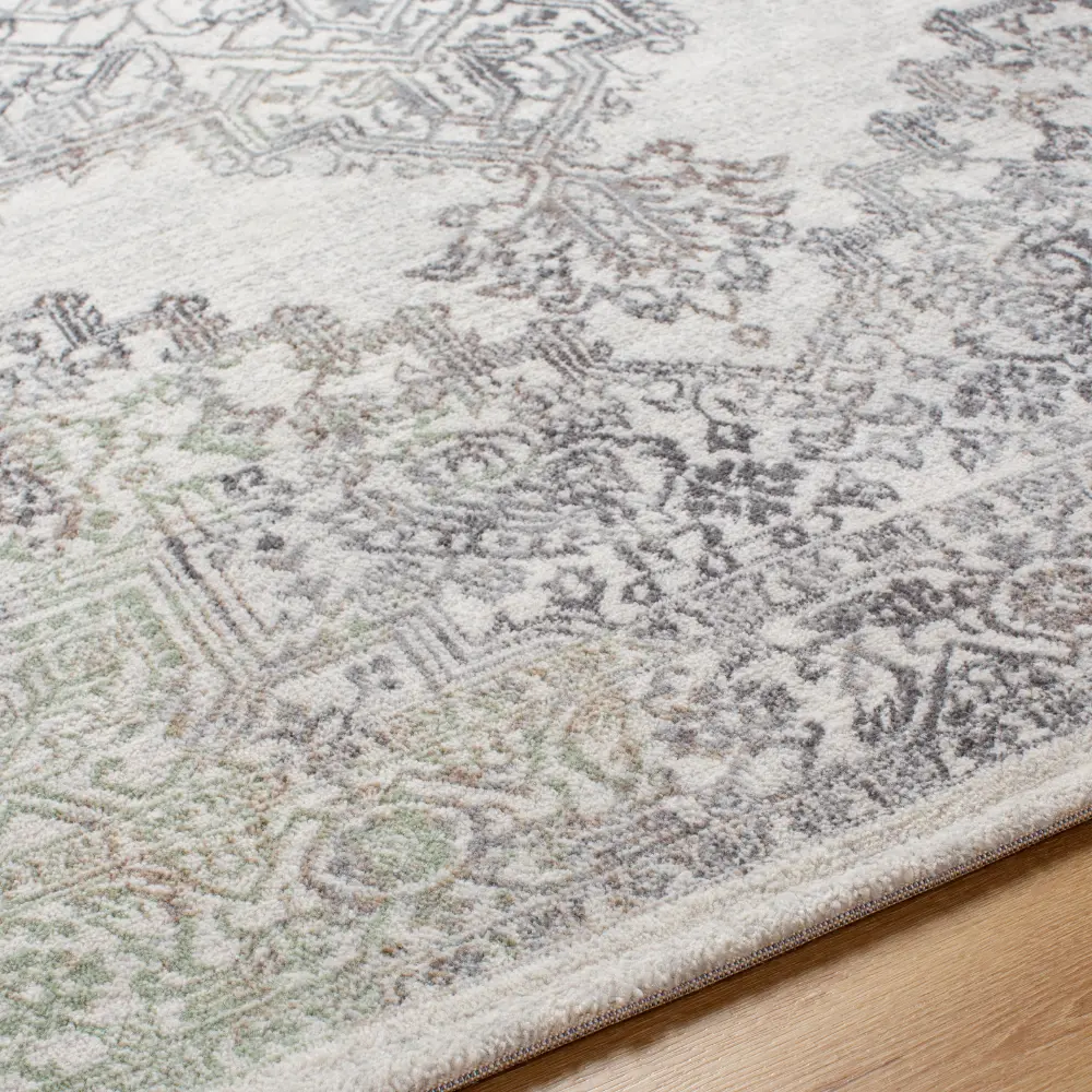 Ceren Vintage Oriental Boho Light Brown/Medium Grey Rug - Image 4