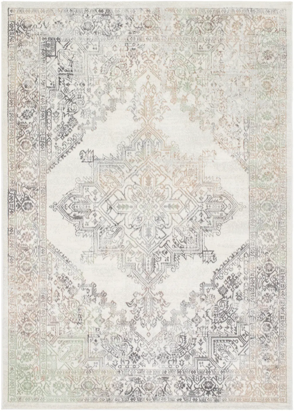 Ceren Vintage Oriental Boho Light Brown/Medium Grey Rug - Image 5