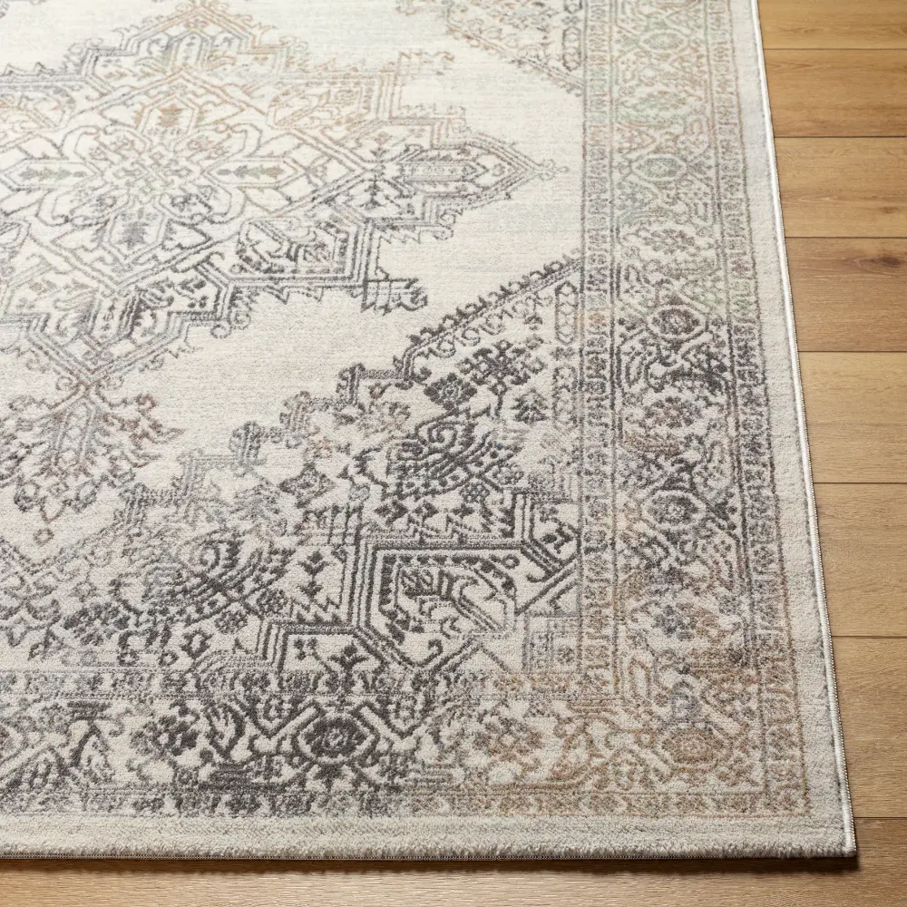 Ceren Vintage Oriental Boho Light Brown/Medium Grey Rug - Image 7