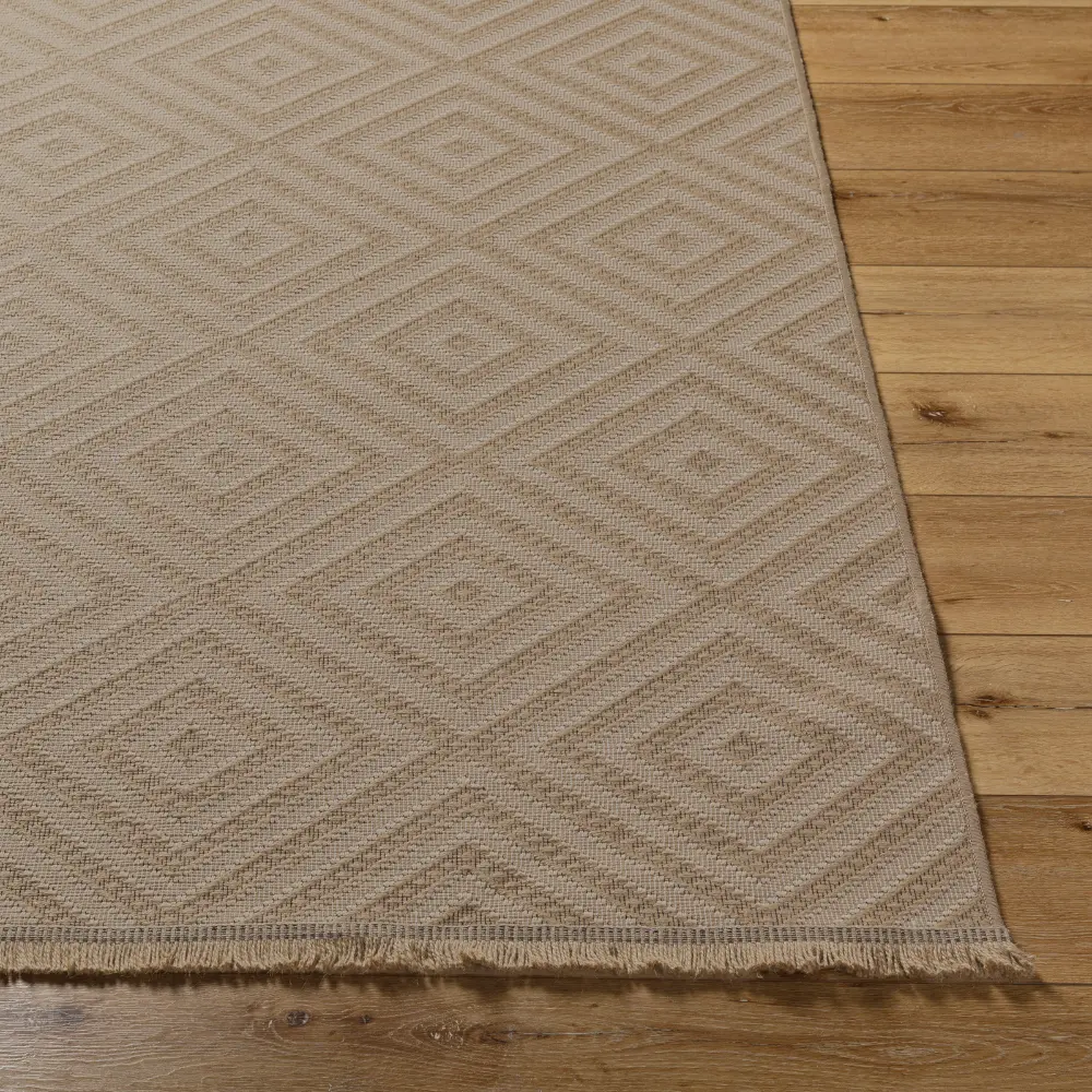 Chardy Cottage Tan/Light Beige Machine Washable Jute Rug - Image 10