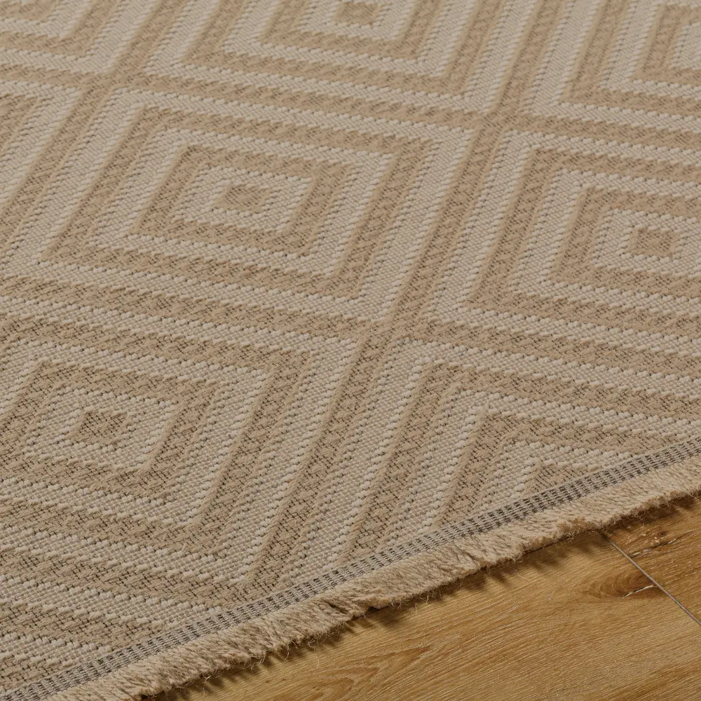 Chardy Cottage Tan/Light Beige Machine Washable Jute Rug - Image 3
