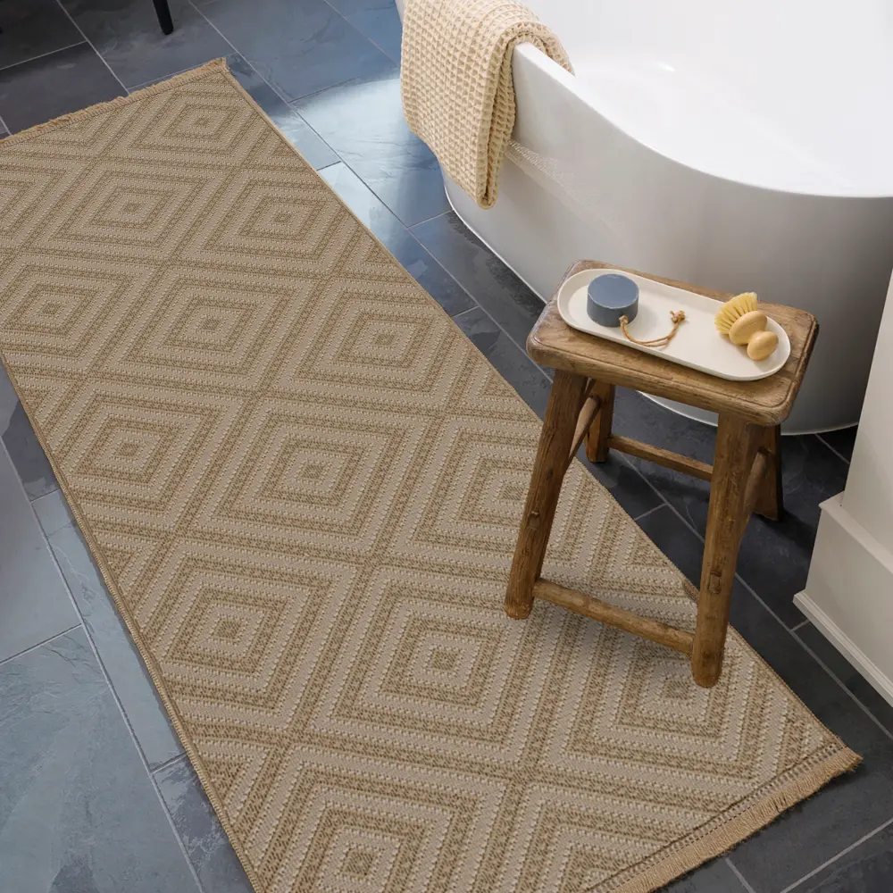 Chardy Cottage Tan/Light Beige Machine Washable Jute Rug - Image 6