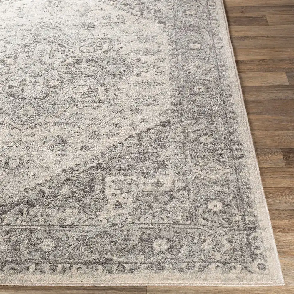 Farah Vintage Oriental Boho Grey/White Rug - Image 3
