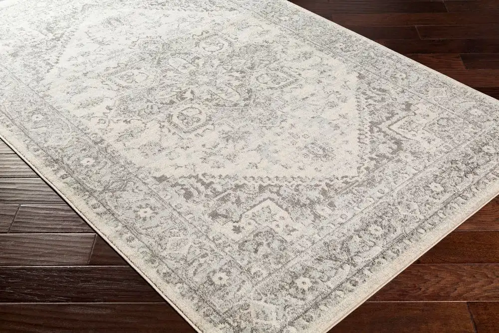 Farah Vintage Oriental Boho Grey/White Rug - Image 5
