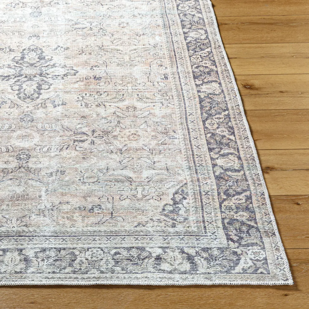 Darling Becki Owens X Livabliss Machine Washable Oriental Boho Warm Grey/Khaki Rug - Image 6