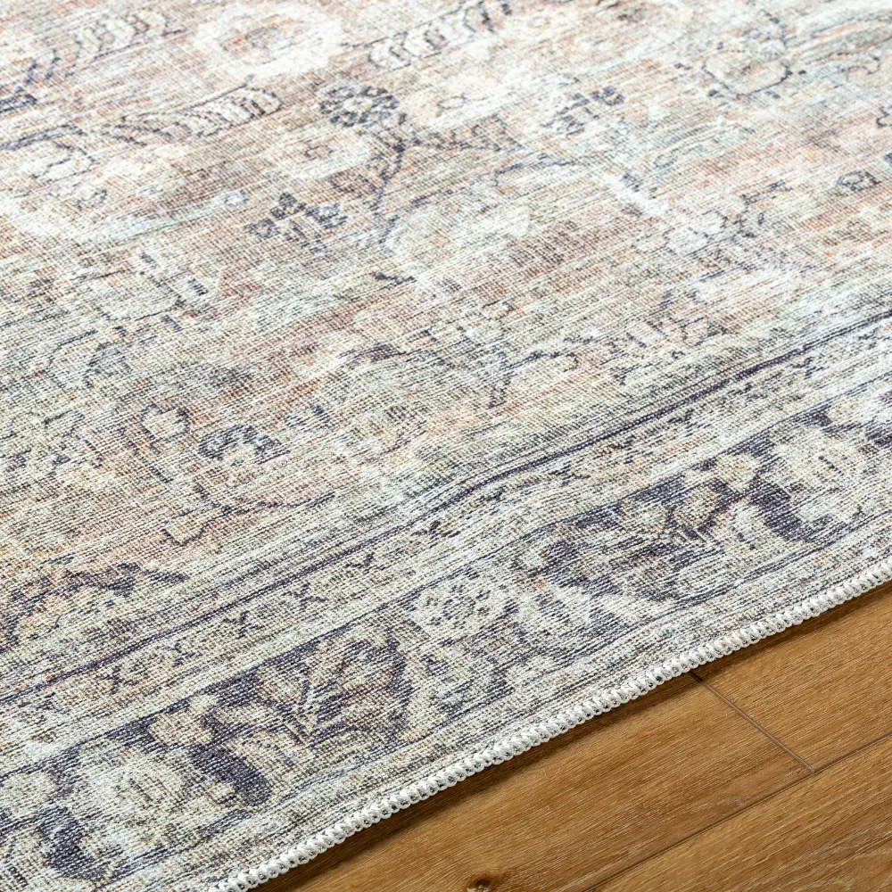 Darling Becki Owens X Livabliss Machine Washable Oriental Boho Warm Grey/Khaki Rug - Image 8