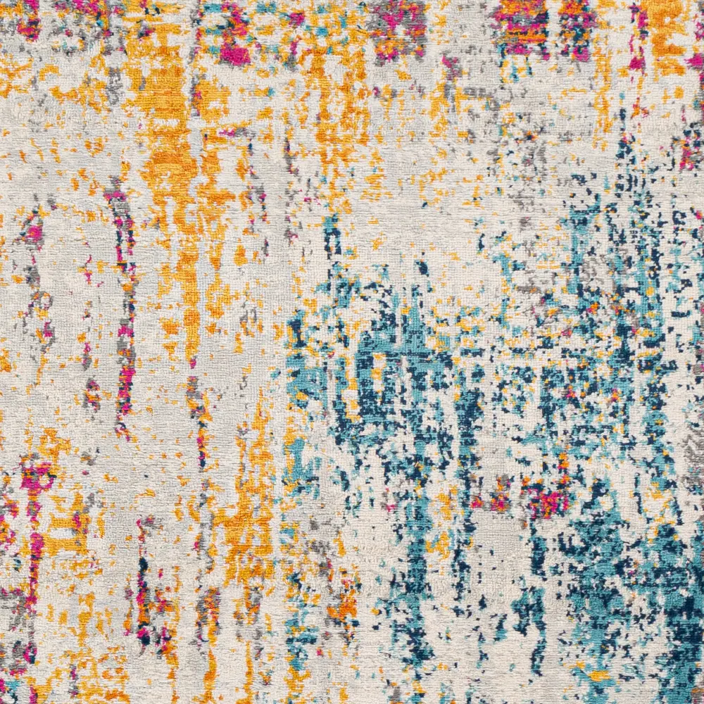 Chinu Abstract Modern Marble Blue Rug - Image 8