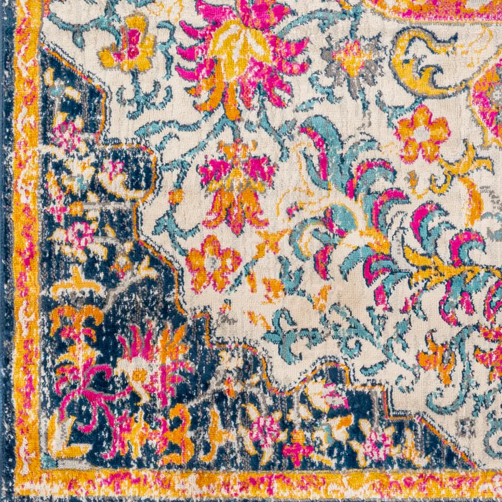 Chinu Vintage Oriental Boho Bright Pink Rug - Image 7