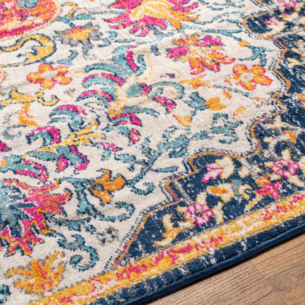 Chinu Vintage Oriental Boho Bright Pink Rug - Image 8