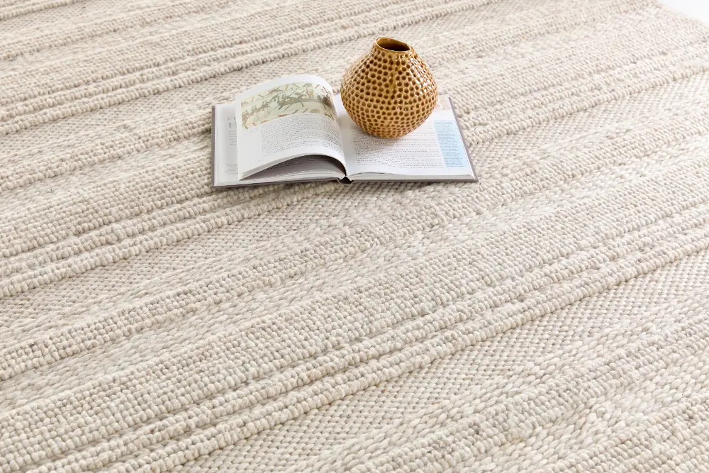 Chunky Knit Cream Rug - Image 5