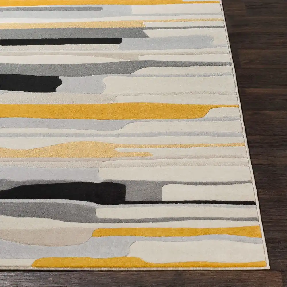 Anais Scandi Modern Mustard/Ivory Rug - Image 4