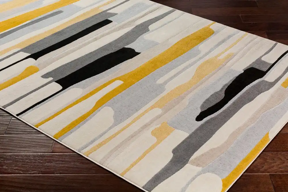 Anais Scandi Modern Mustard/Ivory Rug - Image 6