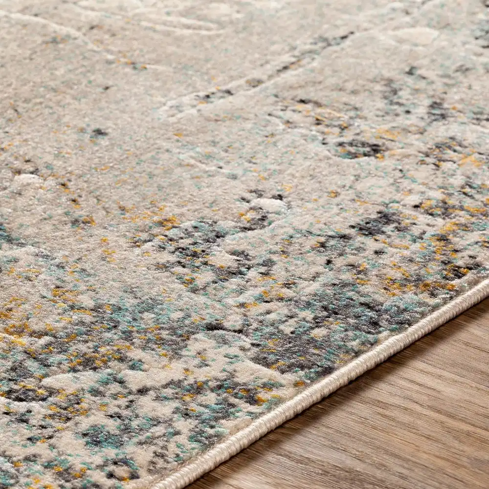 Bellatrix Abstract Modern Marble Mustard Rug - Image 3