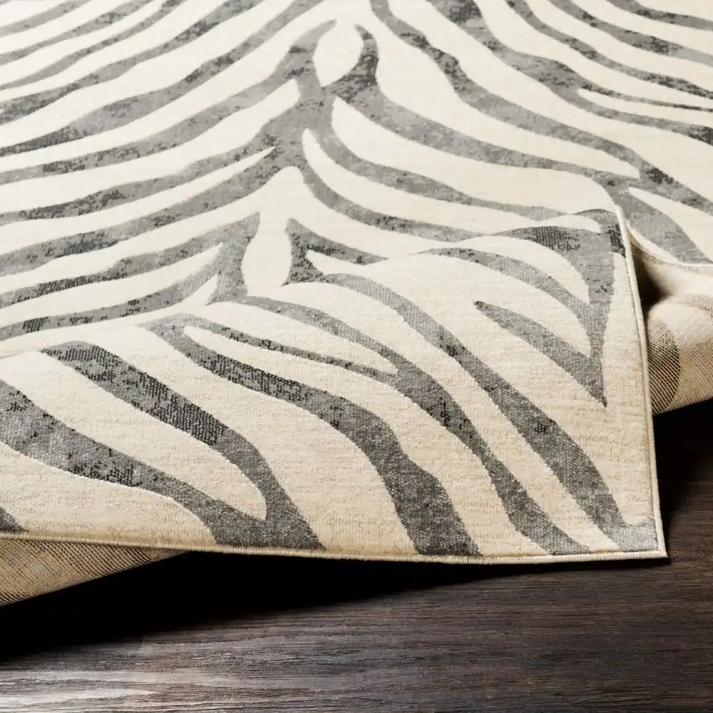 Cybele Scandi Boho Zebra Charcoal Rug - Image 6