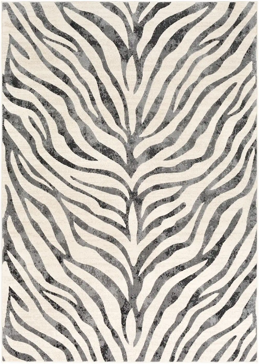 Cybele Scandi Boho Zebra Charcoal Rug - Image 8