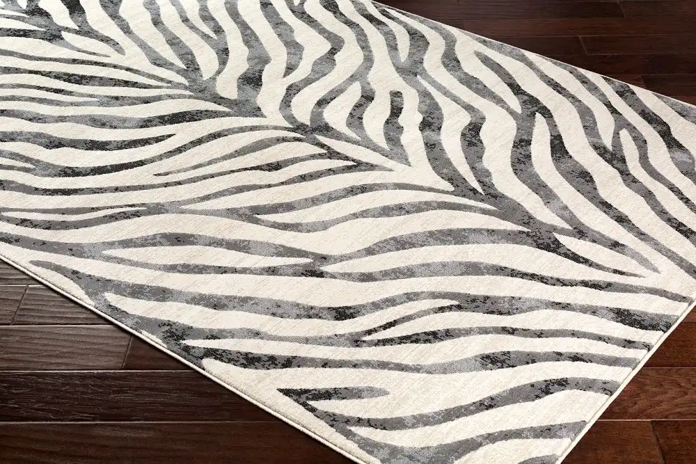 Cybele Scandi Boho Zebra Light Grey Rug - Image 7