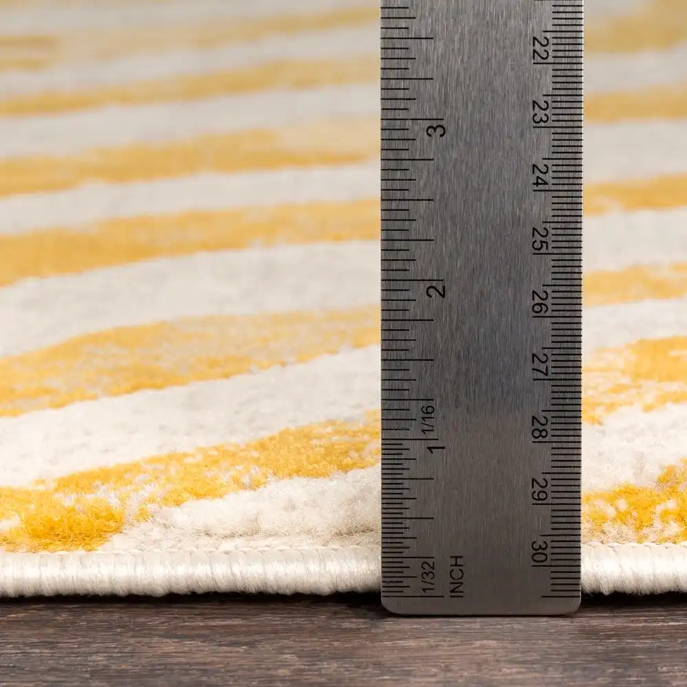 Cybele Scandi Boho Zebra Mustard Rug - Image 4