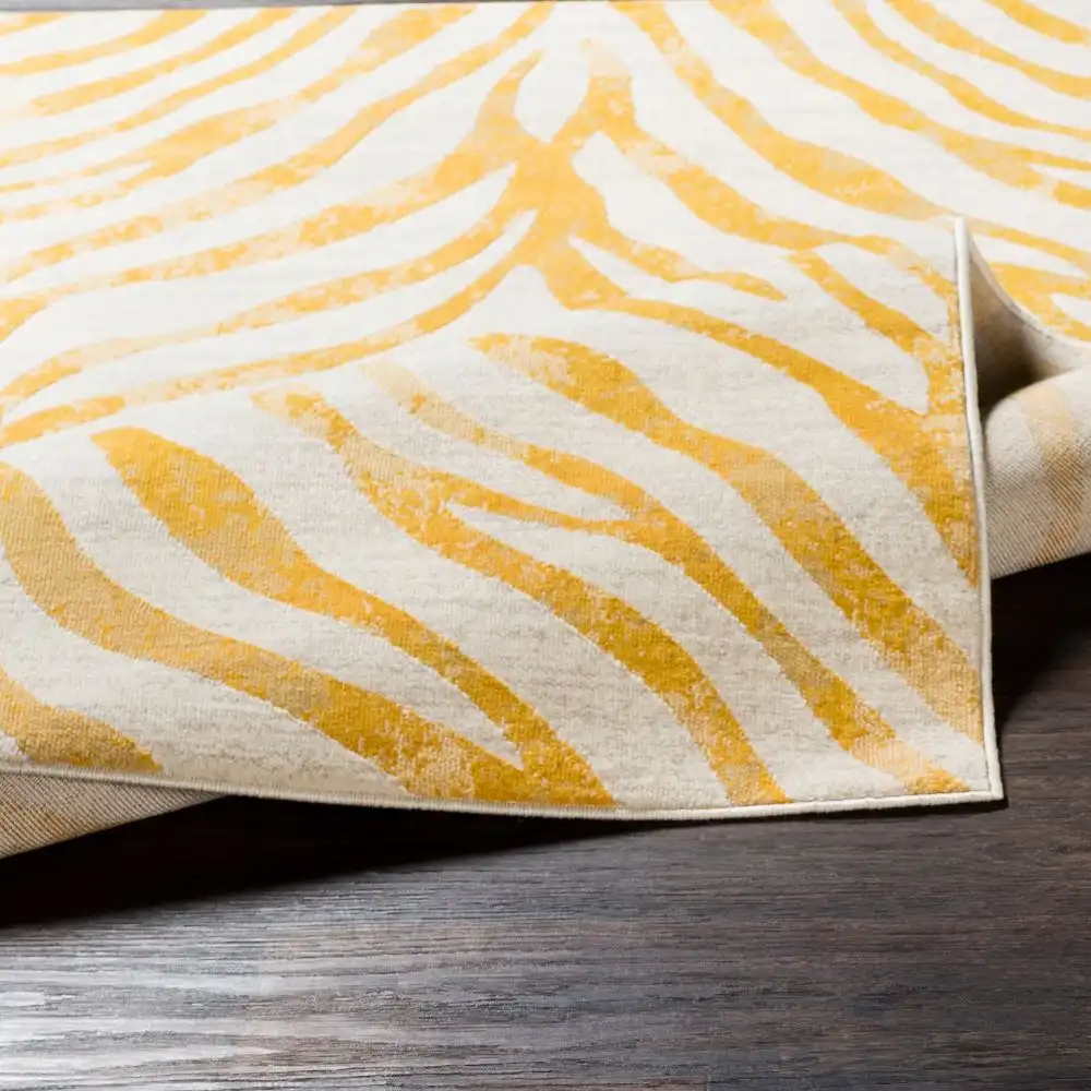 Cybele Scandi Boho Zebra Mustard Rug - Image 6