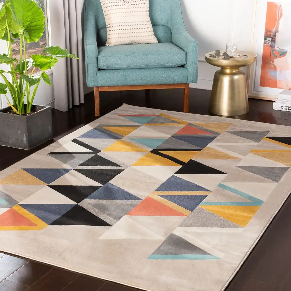Delaney Scandi Geometric Taupe Rug - Image 5