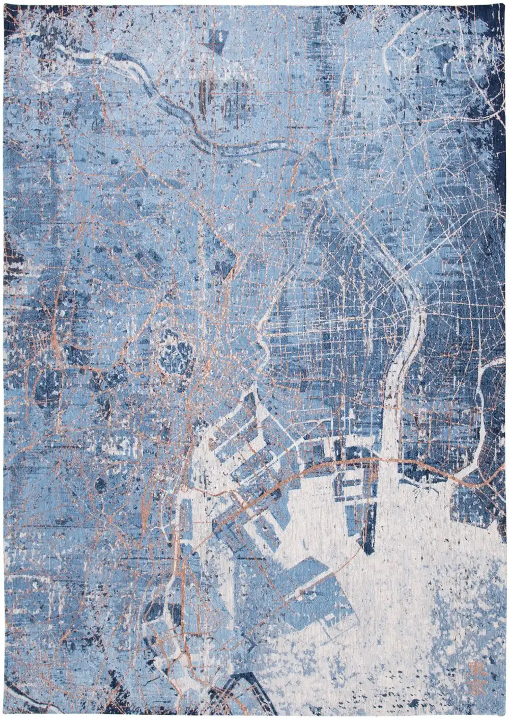 Cities 9314 Tokyo Conductive Blue Washable Rug - Image 2