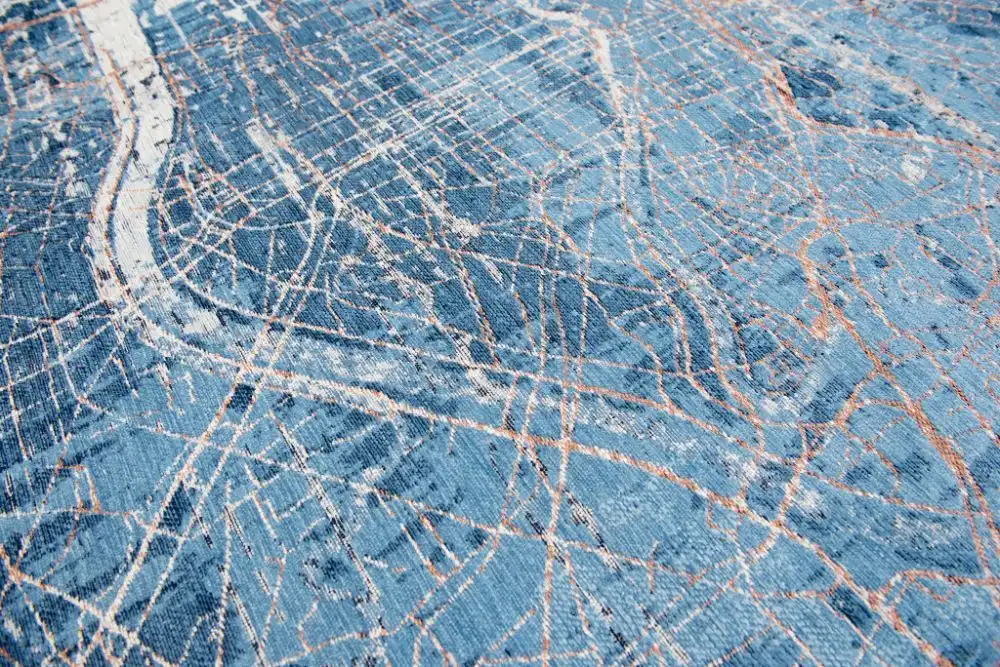 Cities 9314 Tokyo Conductive Blue Washable Rug - Image 3