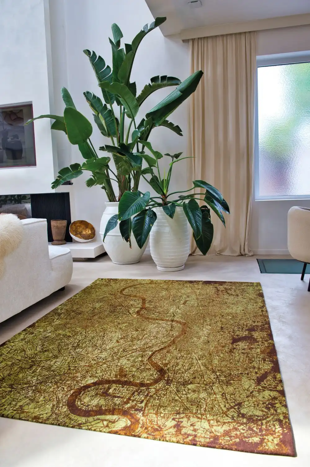 Cities 9320 London Green Meadows Washable Rug - Image 5