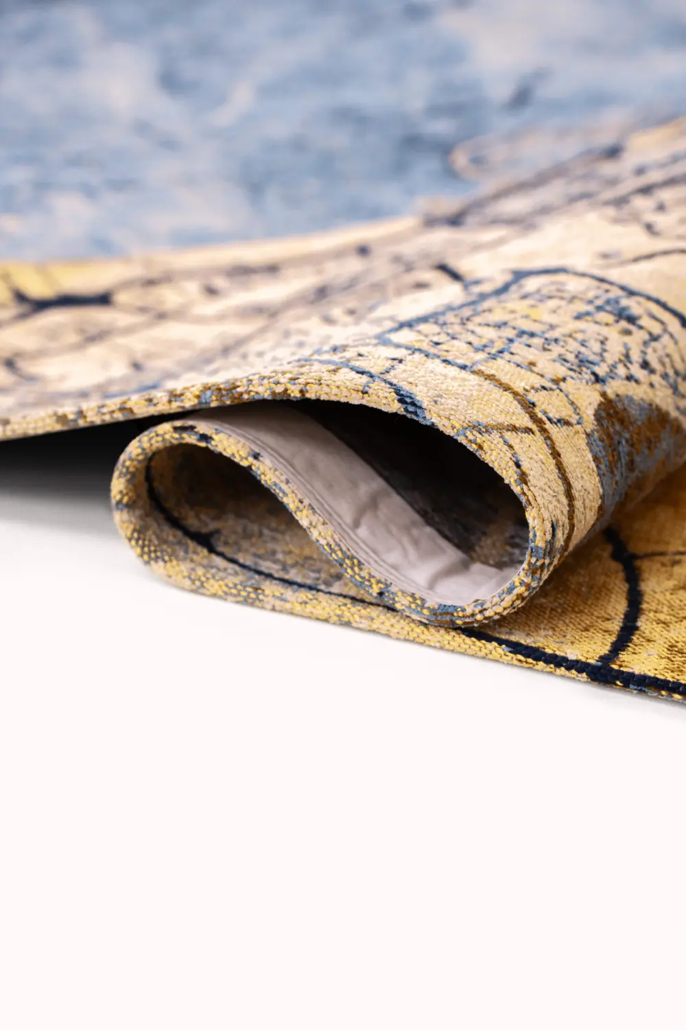 Cities Dubai Gold Sea 9698Washable Rug - Image 16