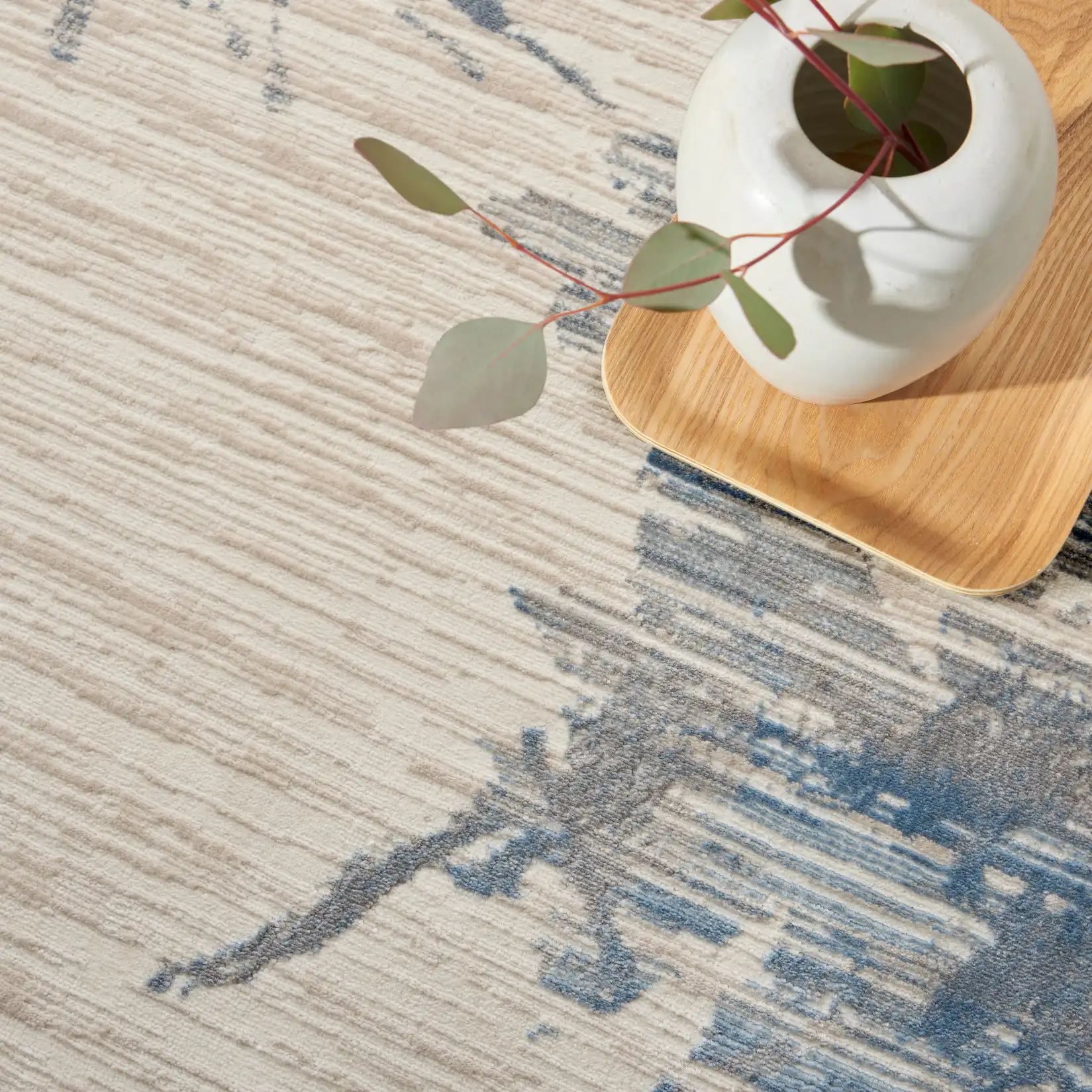 CK005 Enchanting ECH01 Ivory Grey Blue Rug - Image 3