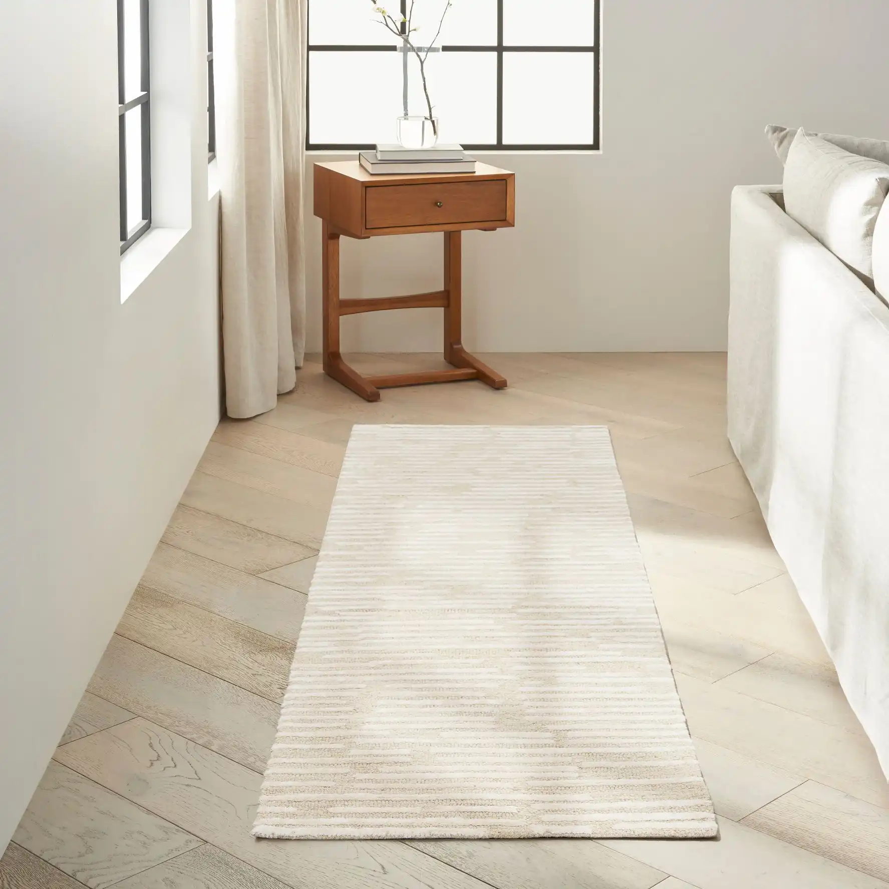 CK010 Linear LNR01 Ivory Rug - Image 4