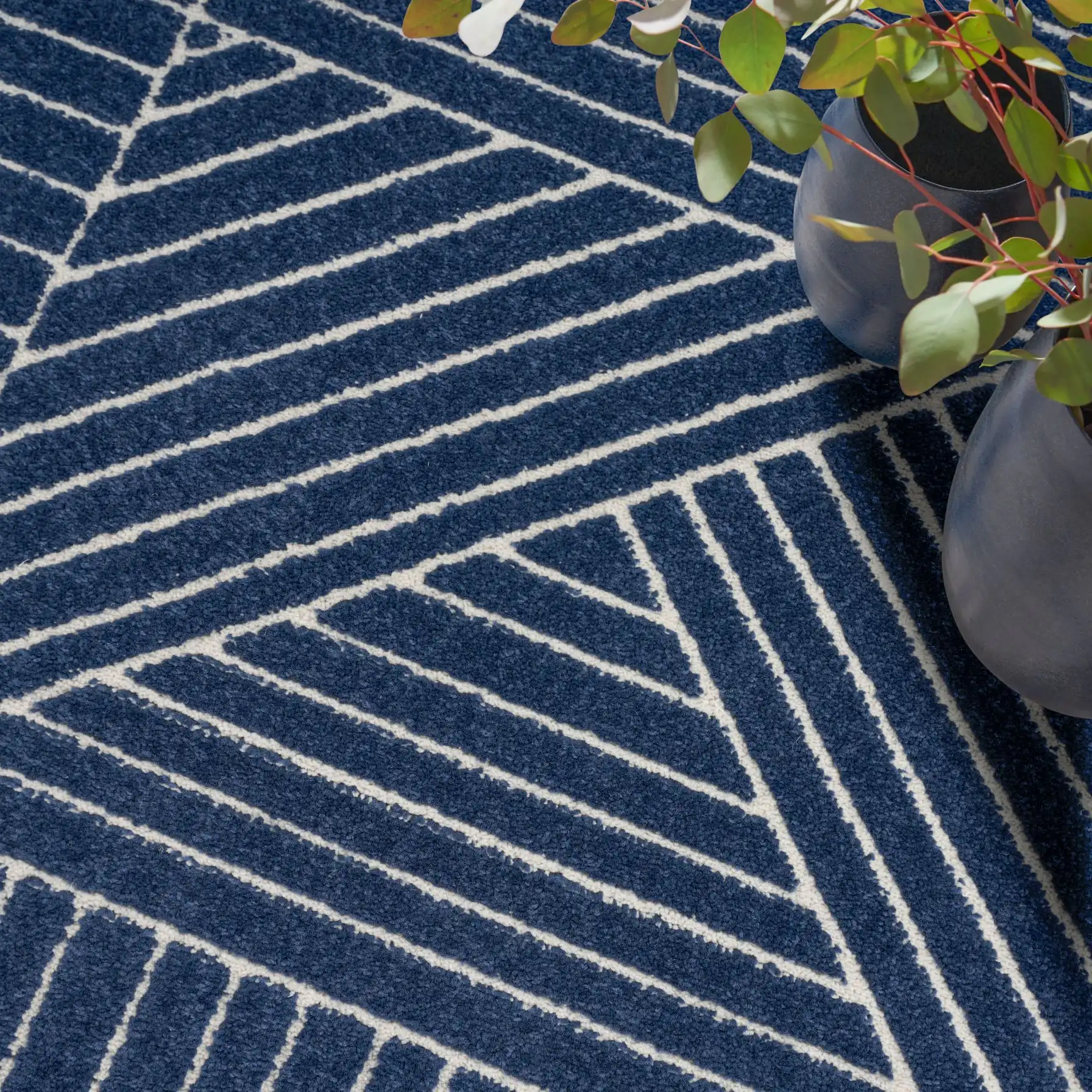 CK023 Balance BLN01 Navy Ivory Rug - Image 3