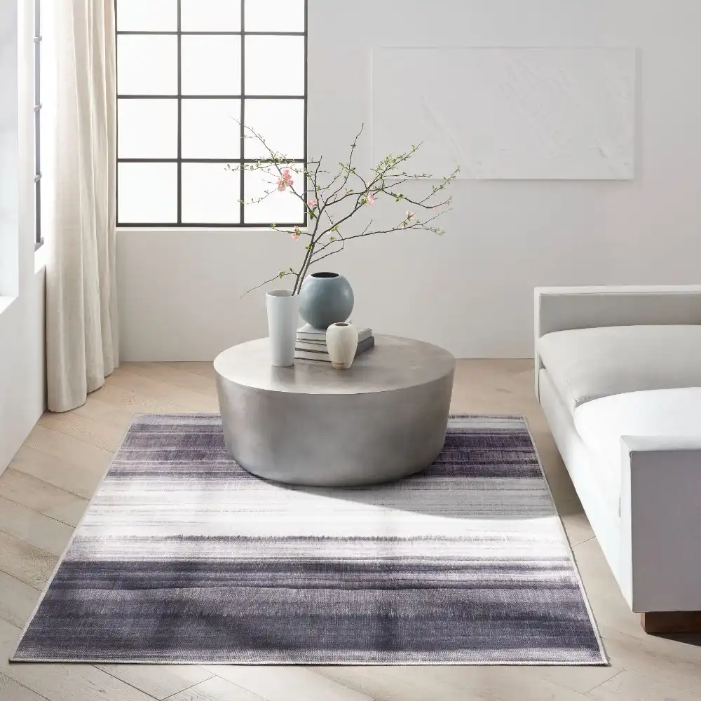 CK031 Launder Washable LDR01 Ivory Black Rug