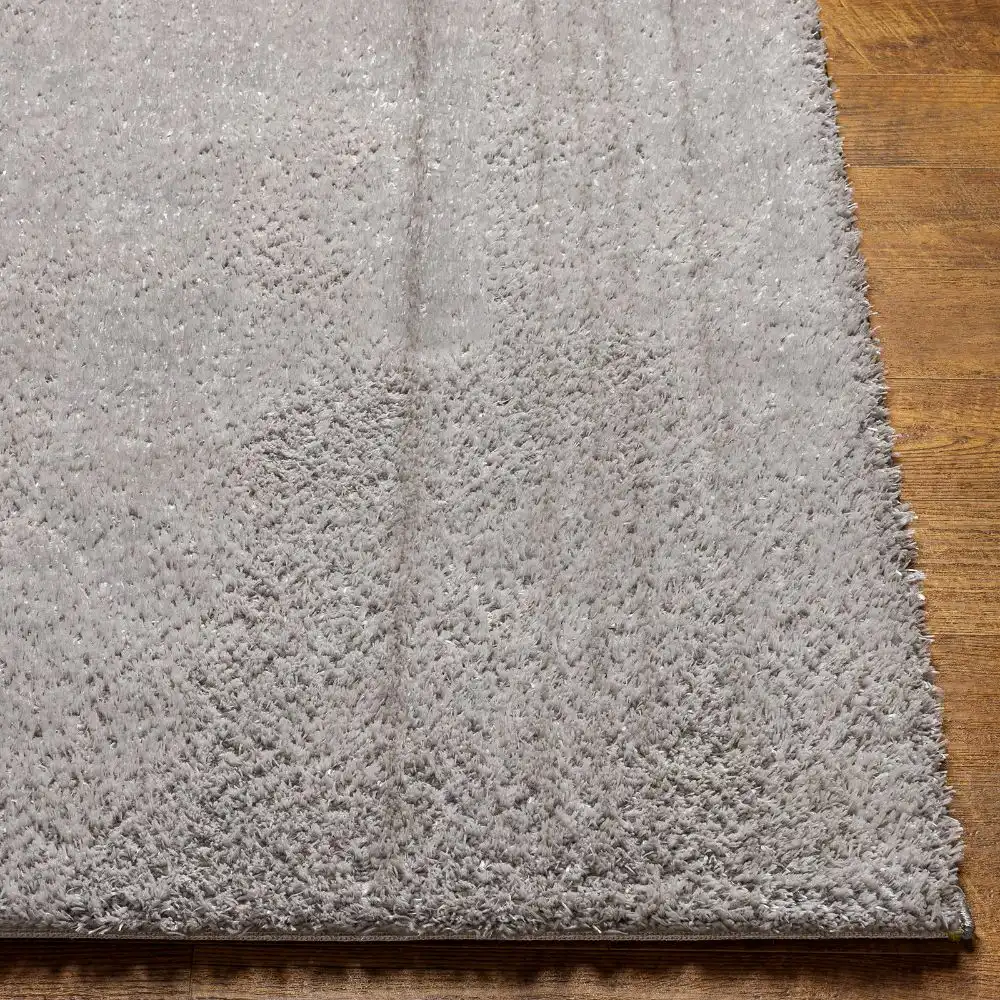 Claire Shaggy Solid Color Plush Pile Grey Rug - Image 2