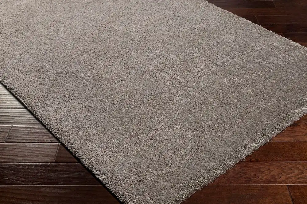 Claire Shaggy Solid Color Plush Pile Dark Grey Rug - Image 3