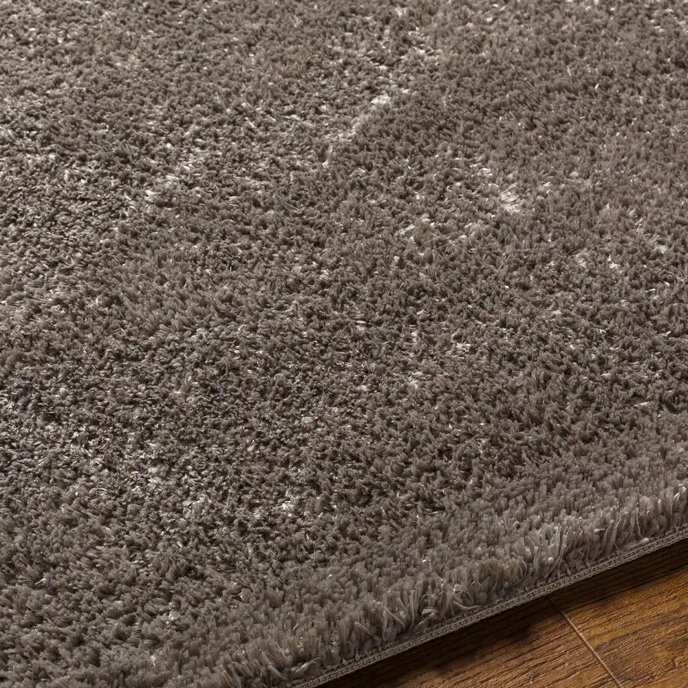 Claire Shaggy Solid Color Plush Pile Dark Grey Rug - Image 6