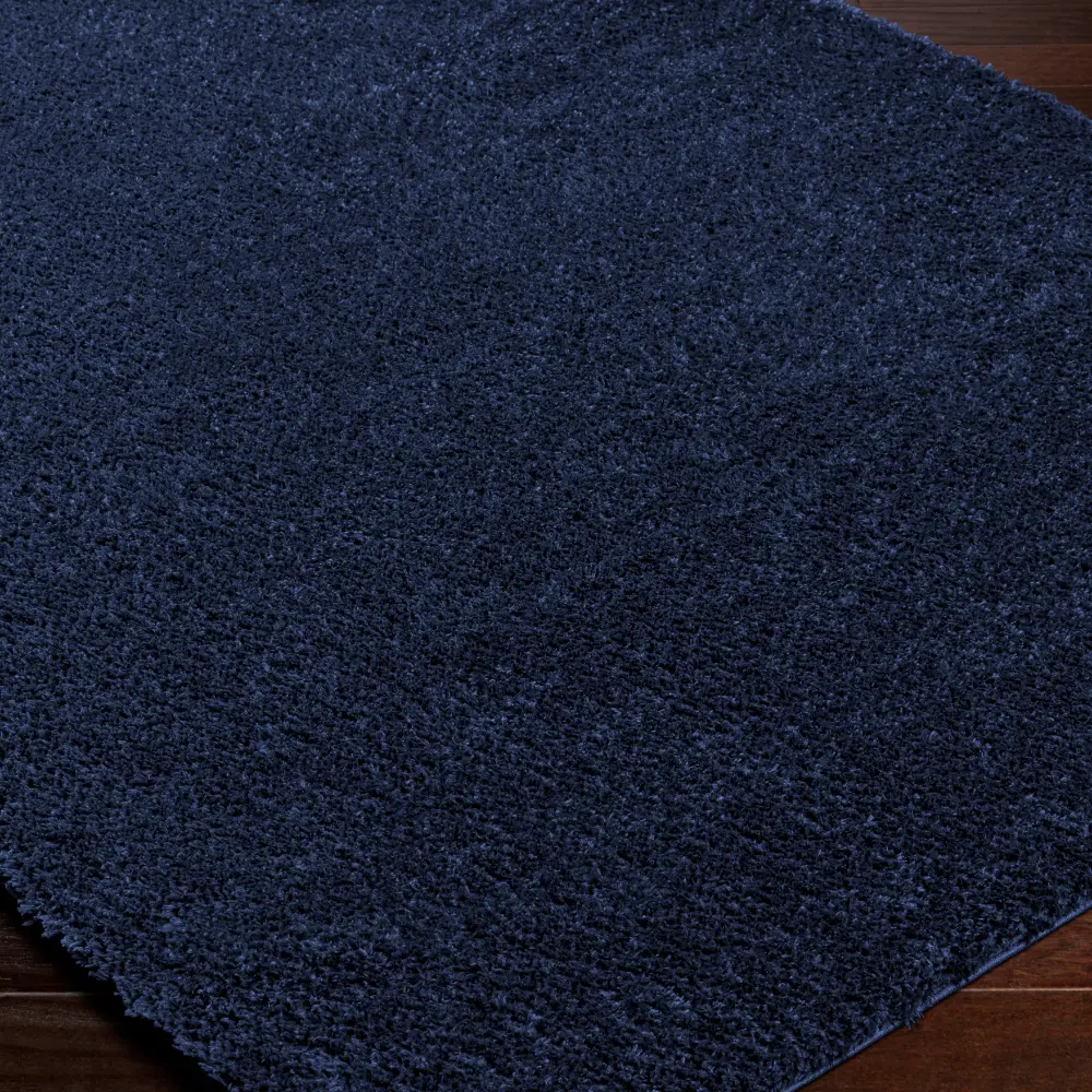 Claire Shaggy Solid Color Plush Pile Cobalt Rug - Image 5