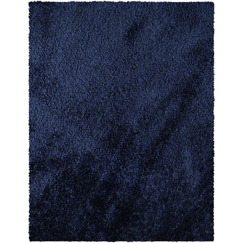 Claire Shaggy Solid Color Plush Pile Cobalt Rug - Image 6