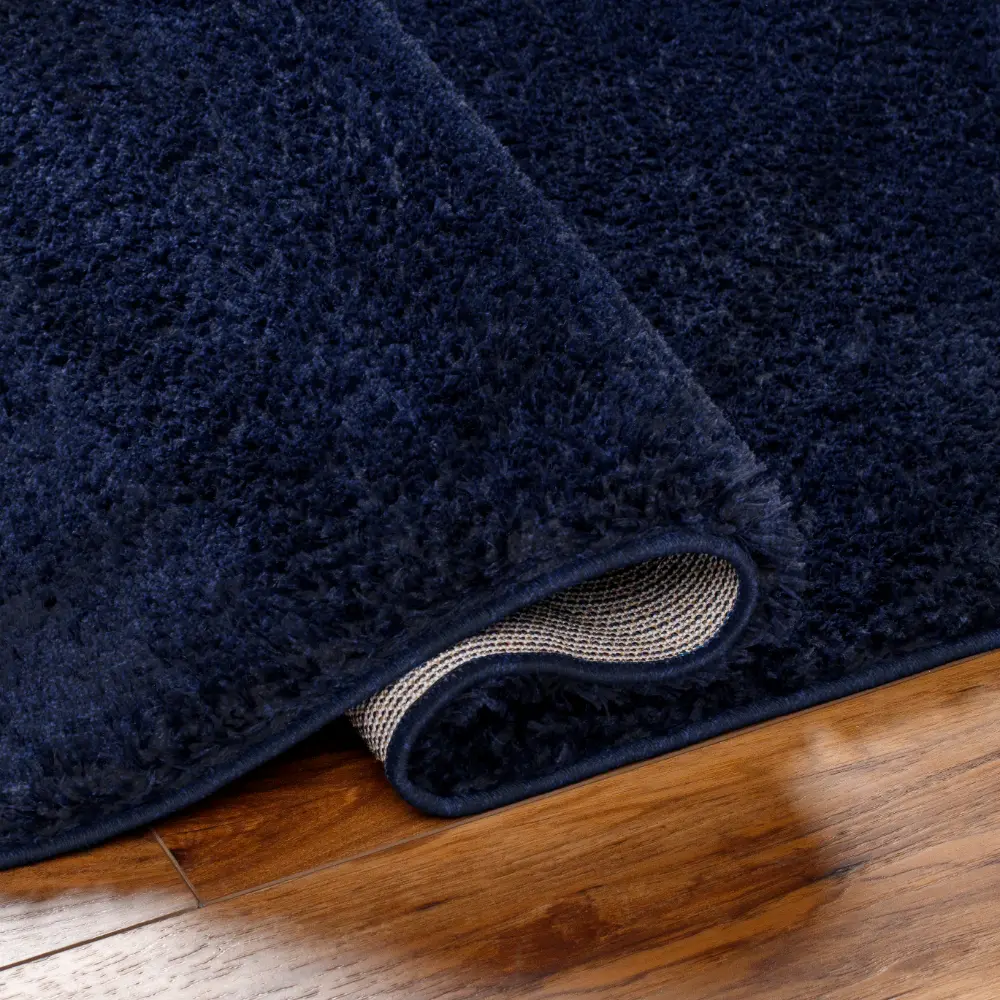 Claire Shaggy Solid Color Plush Pile Cobalt Rug - Image 7