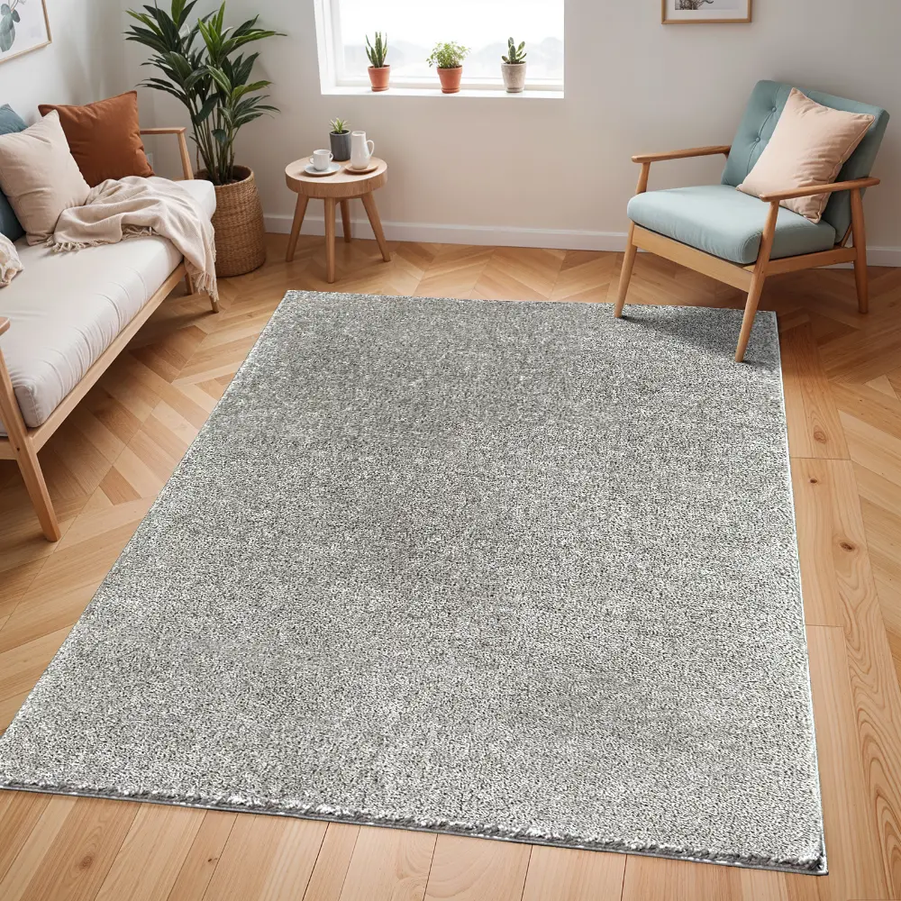 Claire Shaggy Solid Color Plush Pile Dark Grey Rug